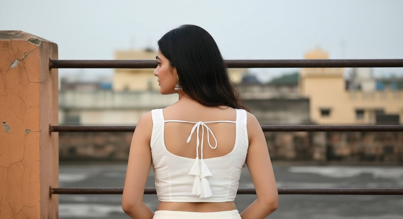 Aabha Silk Blouse - Ivory