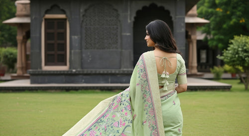 Aaranya Mist Linen Saree