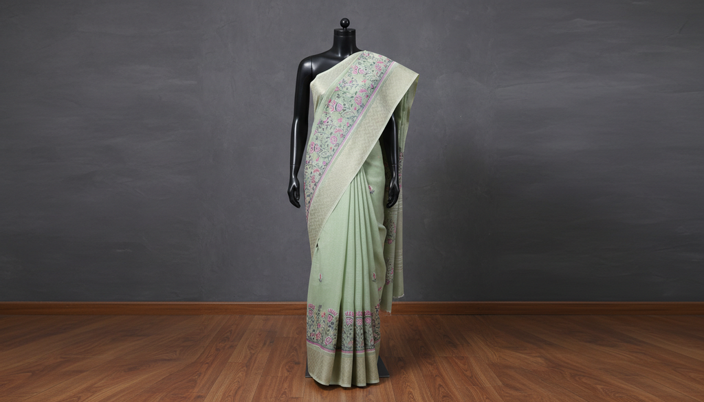 Aaranya Mist Linen Saree
