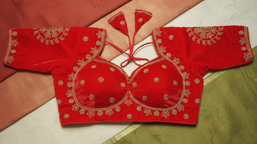 Aarohi Royal Zardozi Blouse - Red