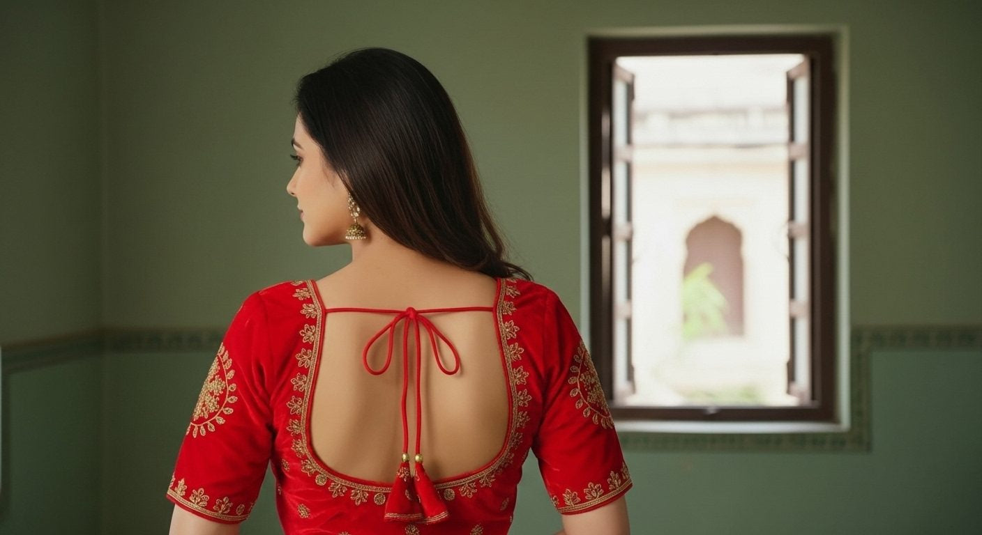 Aarohi Royal Zardozi Blouse - Red