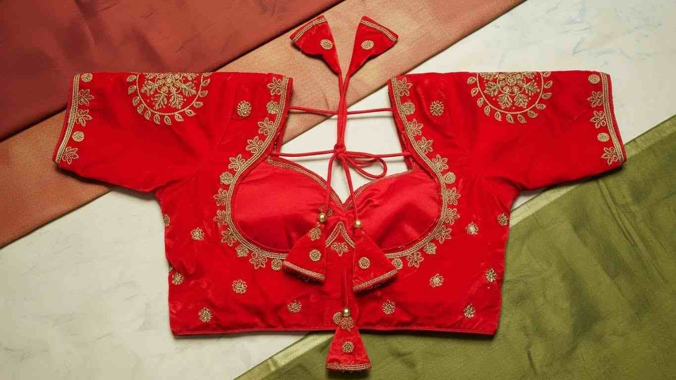 Aarohi Royal Zardozi Blouse - Red