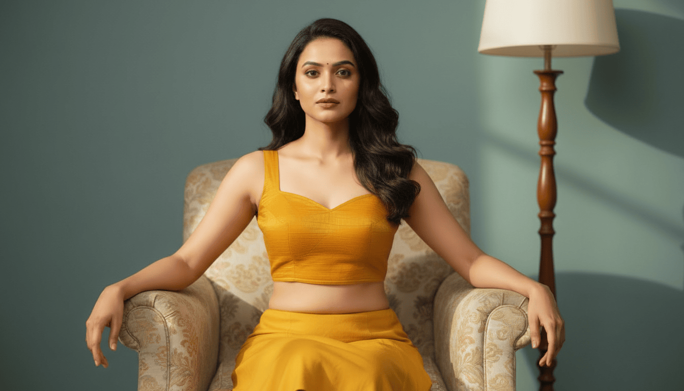 Aabha Silk Blouse - Musturd Yellow