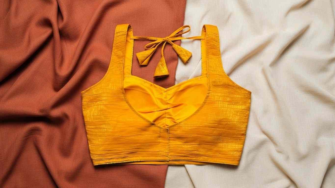 Aabha Silk Blouse - Musturd Yellow