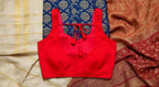 Aabha Silk Blouse - Cherry Red