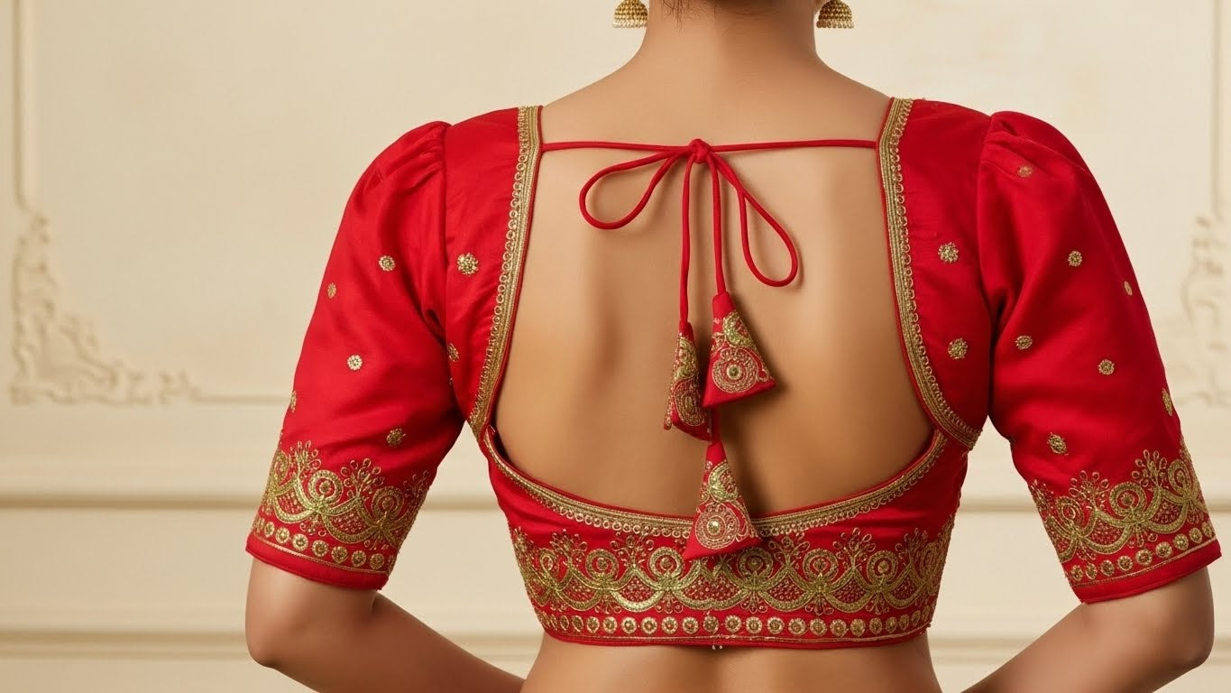 Anvika Silk Blouse - Red