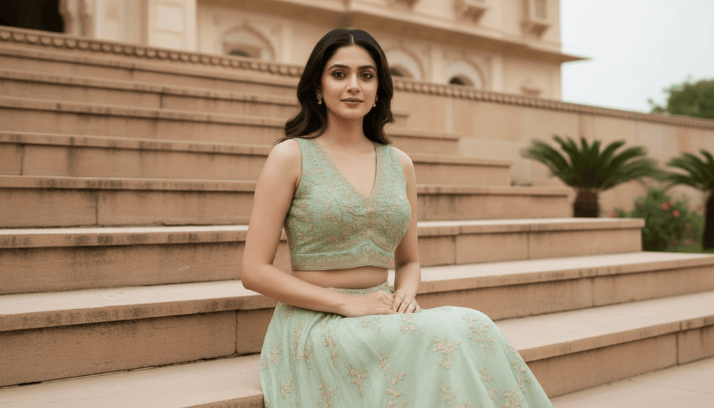 Anika Shahi Blouse - Seafoam Green