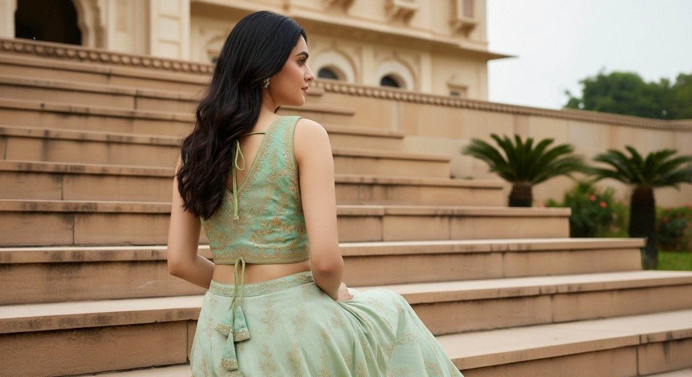 Anika Shahi Blouse - Seafoam Green