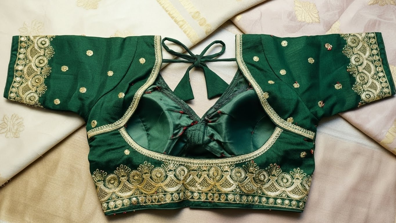 Anvika Silk Blouse - Emerald