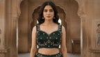 Aarohi Royal Zardozi Blouse - Emerald