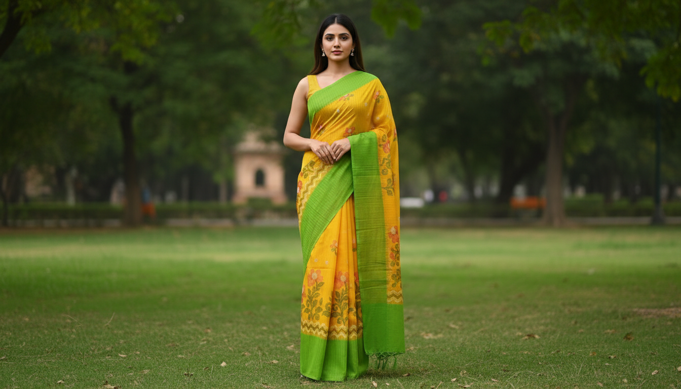 Baisakhi Basanti Cotton Saree