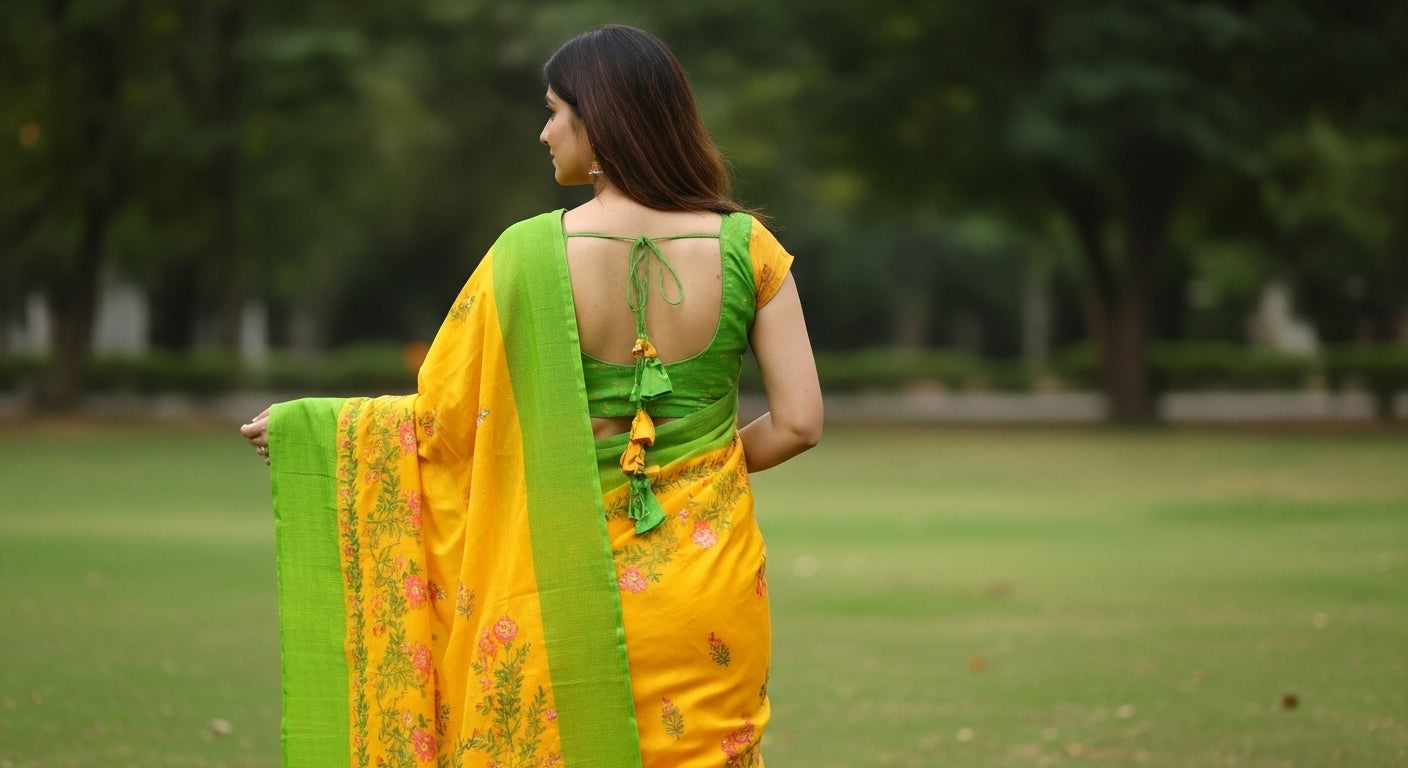 Baisakhi Basanti Cotton Saree