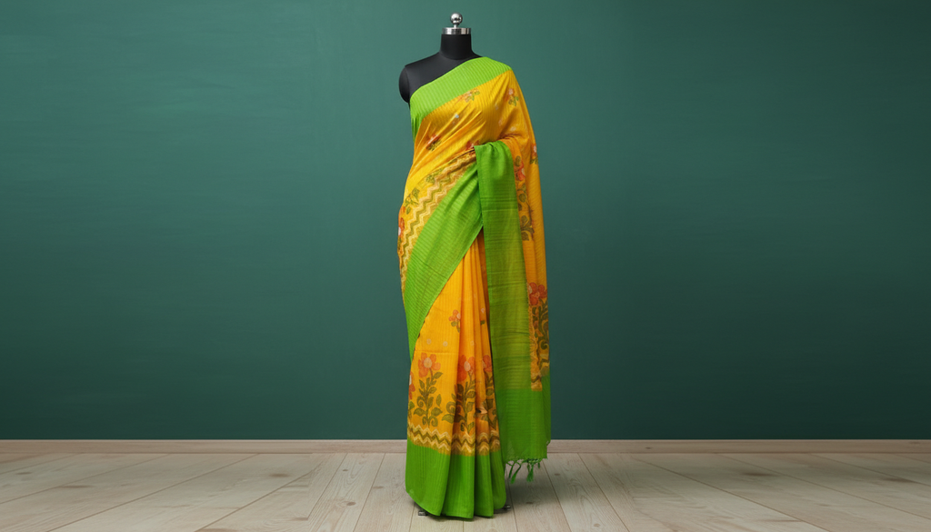 Baisakhi Basanti Cotton Saree