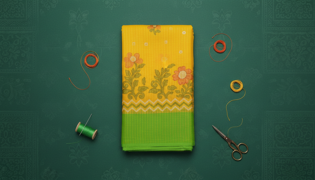 Baisakhi Basanti Cotton Saree