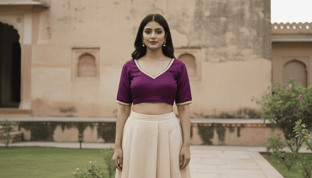 Eesha Silk Blouse - Plum