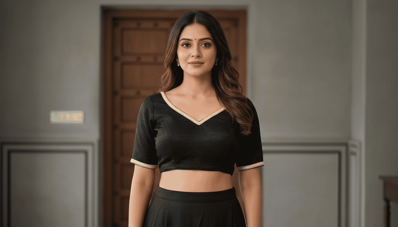 Eesha Silk Blouse - Black