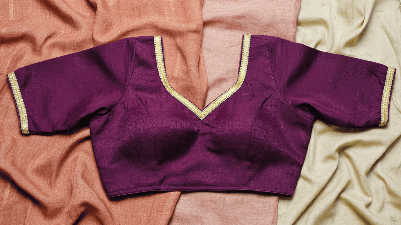 Eesha Silk Blouse - Plum