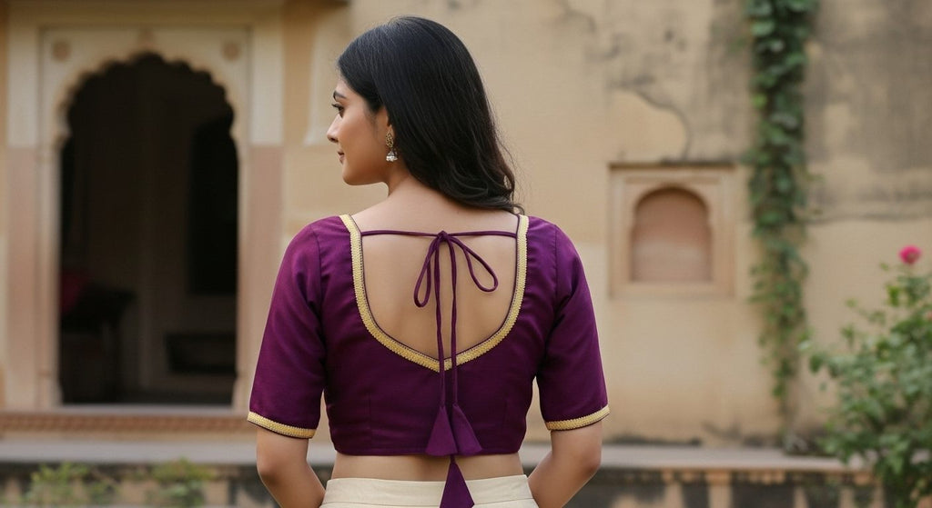 Eesha Silk Blouse - Plum