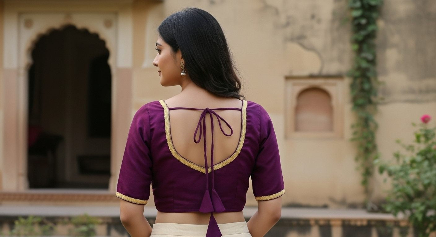 Eesha Silk Blouse - Plum