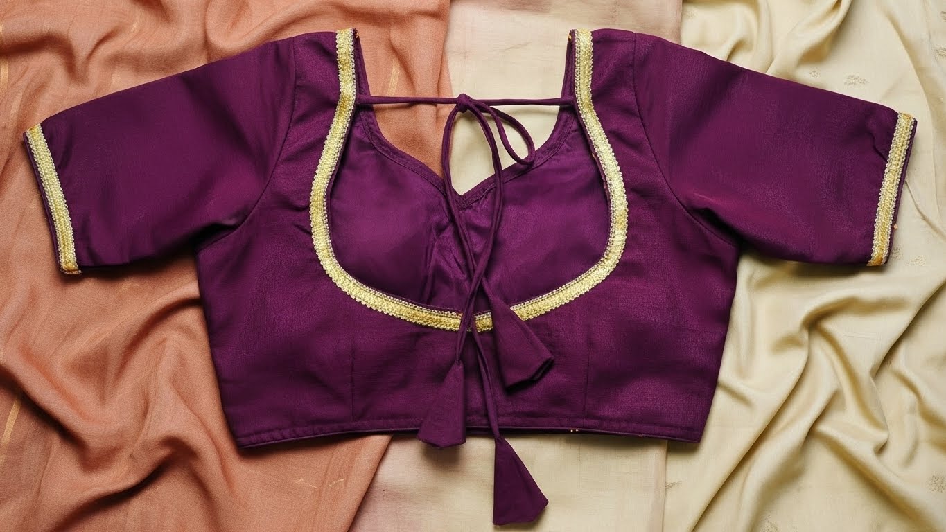 Eesha Silk Blouse - Plum