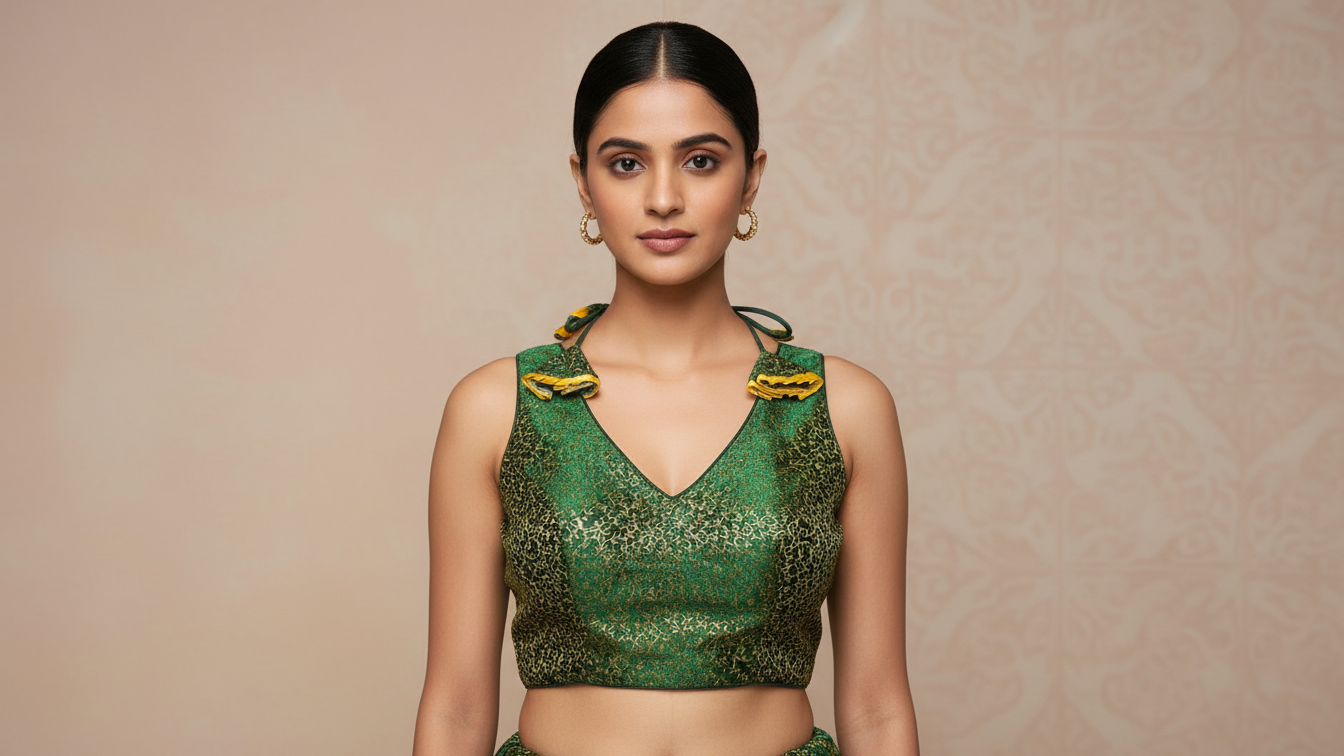 Kalyani Banarasi Blouse - Emarald