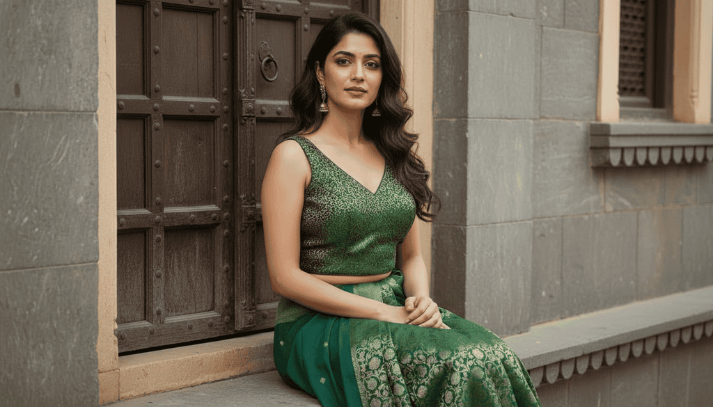 Kalyani Banarasi Blouse - Emarald