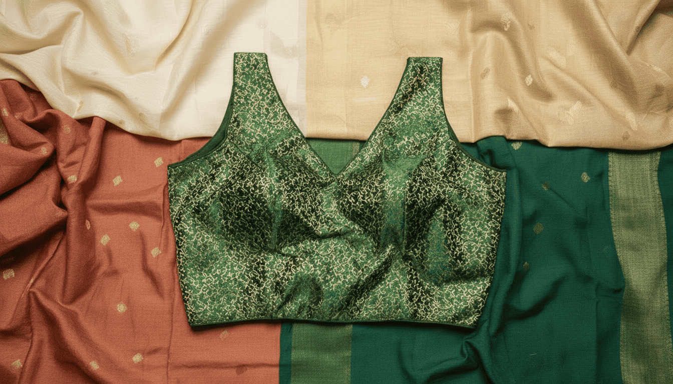 Kalyani Banarasi Blouse - Emarald