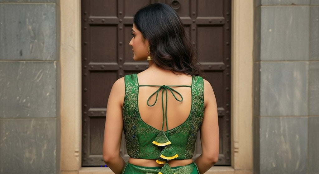 Kalyani Banarasi Blouse - Emarald