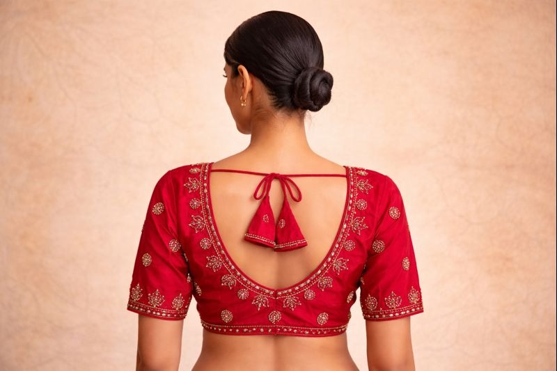 Aarohi Royal Zardozi Blouse - Red