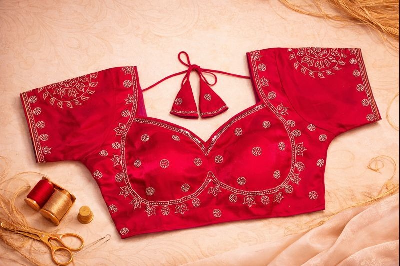Aarohi Royal Zardozi Blouse - Red