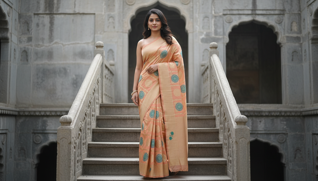 Meher Polka Katha Silk Saree