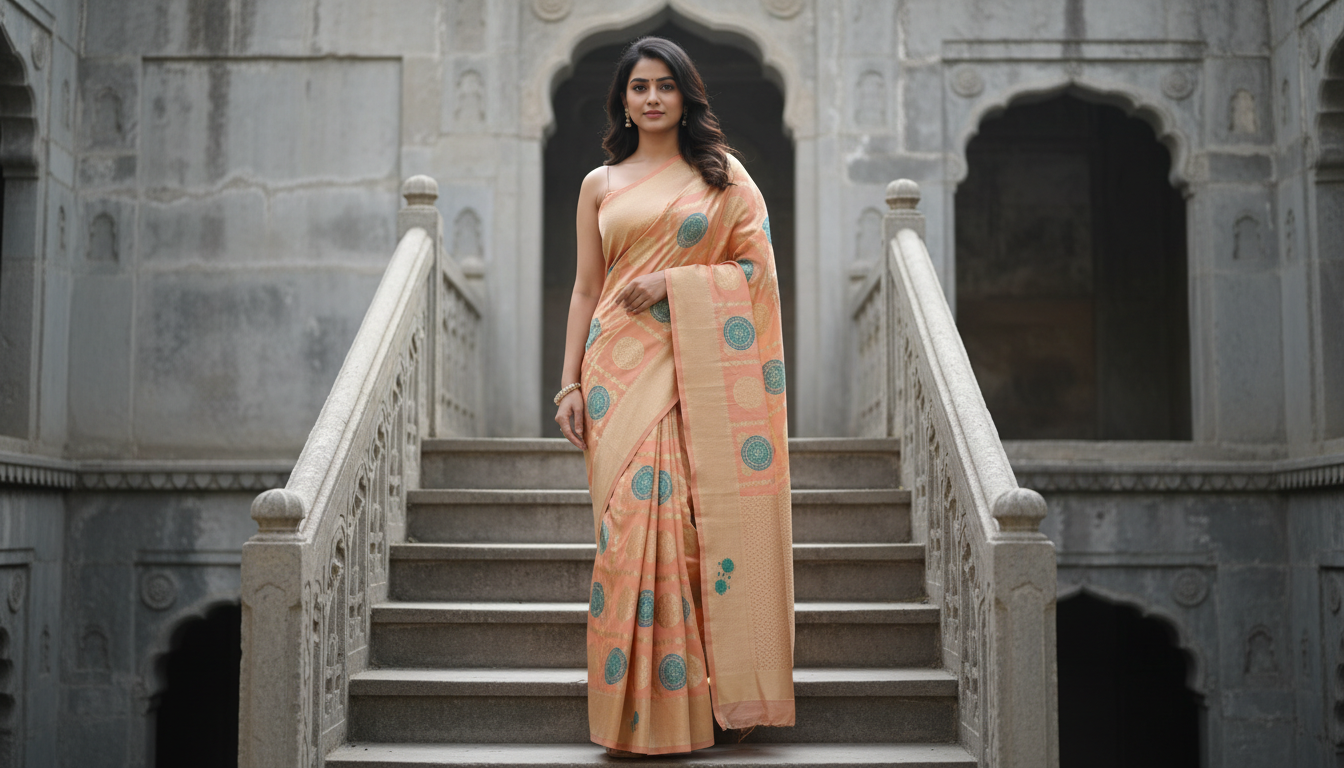 Meher Polka Katha Silk Saree