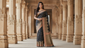 Neerja Black Satin Silk Saree