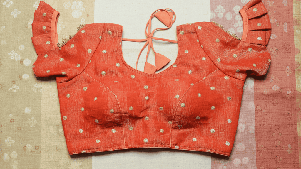 Padma Silk Blouse - Orange