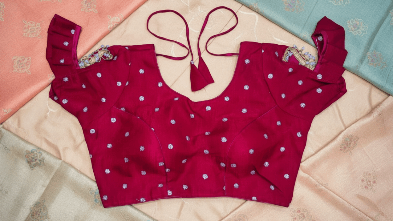 Padma Silk Blouse - Burgundy