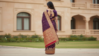 Rajini Royal Purple Satin Silk Saree