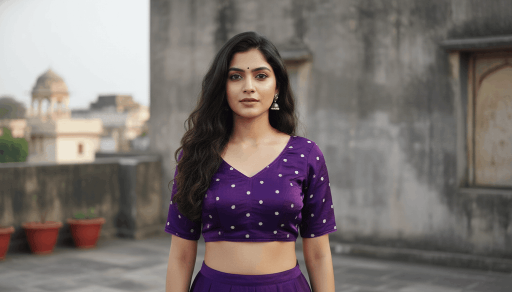 Rajya Rekha Blouse - Purple
