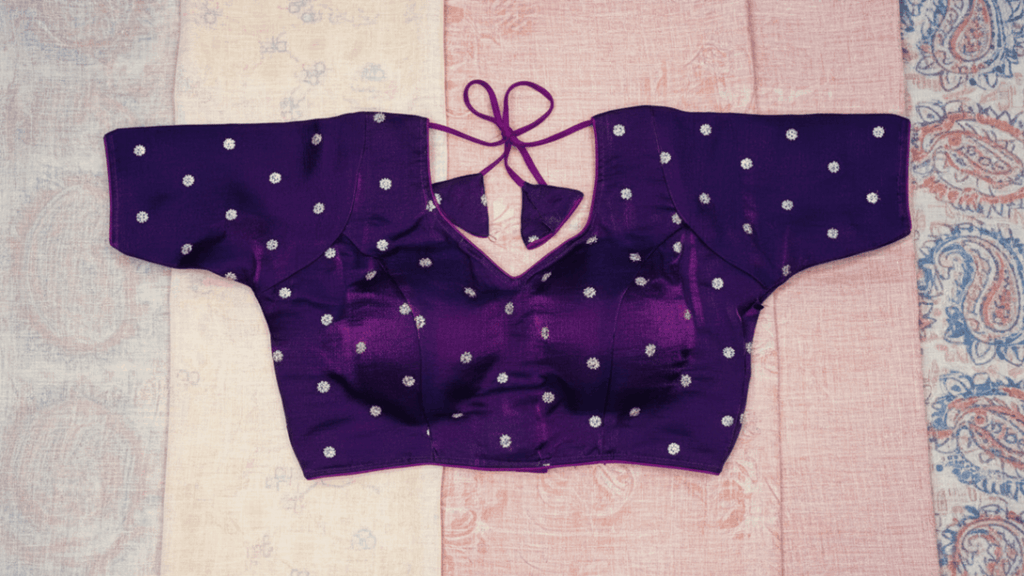 Rajya Rekha Blouse - Purple
