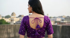 Rajya Rekha Blouse - Purple