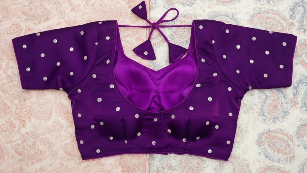 Rajya Rekha Blouse - Purple
