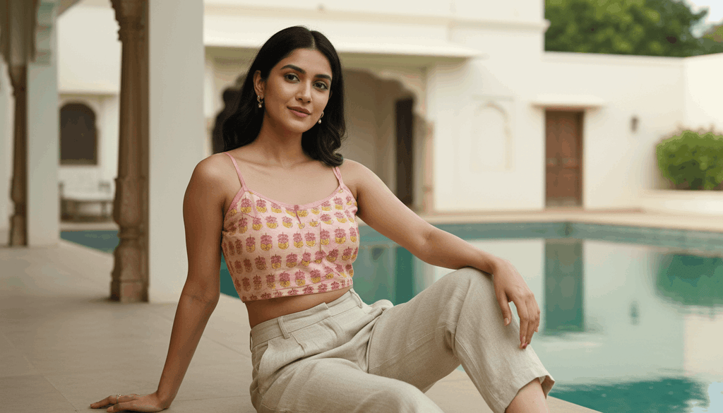 Sutraa Soft Cotton Blouse - Pink