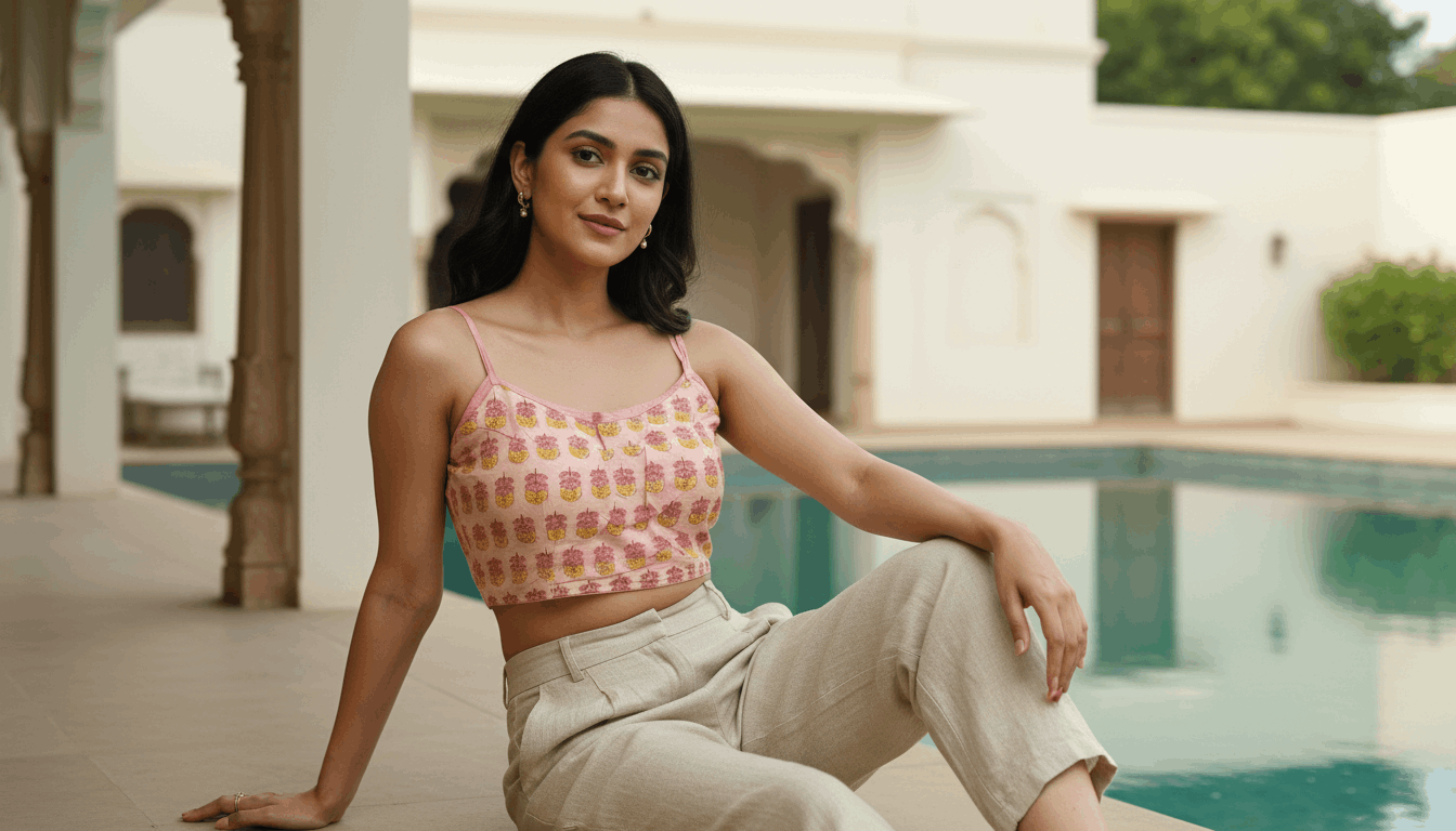 Sutraa Soft Cotton Blouse - Pink