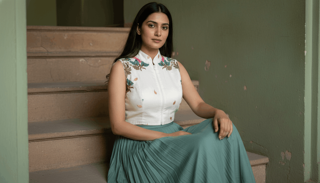 Vanya Bloom Embroidered Blouse