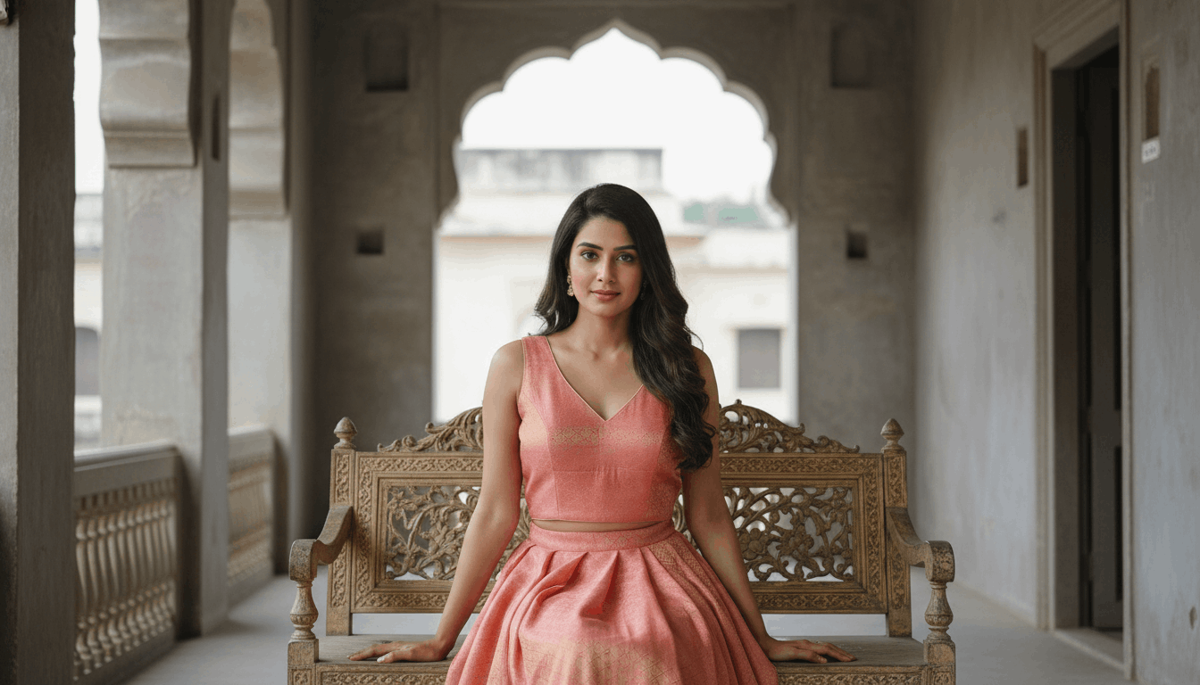 Vasant Rekha Banarasi Blouse - Pink