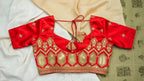Vasudha Silk Blouse - Red
