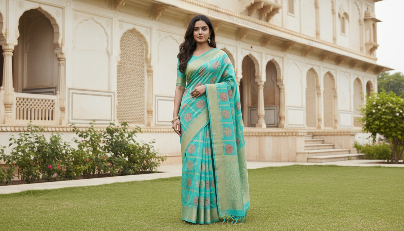 Vasundhara Katha Silk Saree