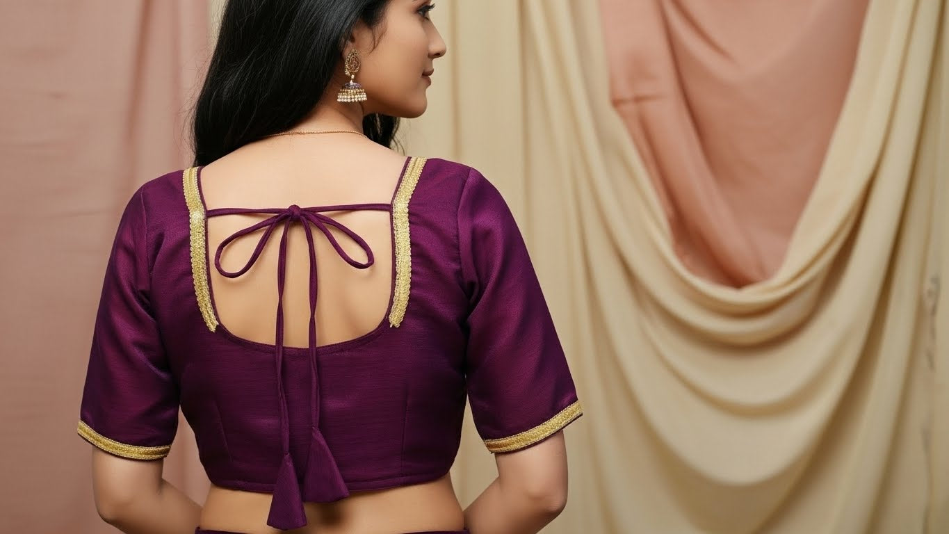 Eesha Silk Blouse - Plum