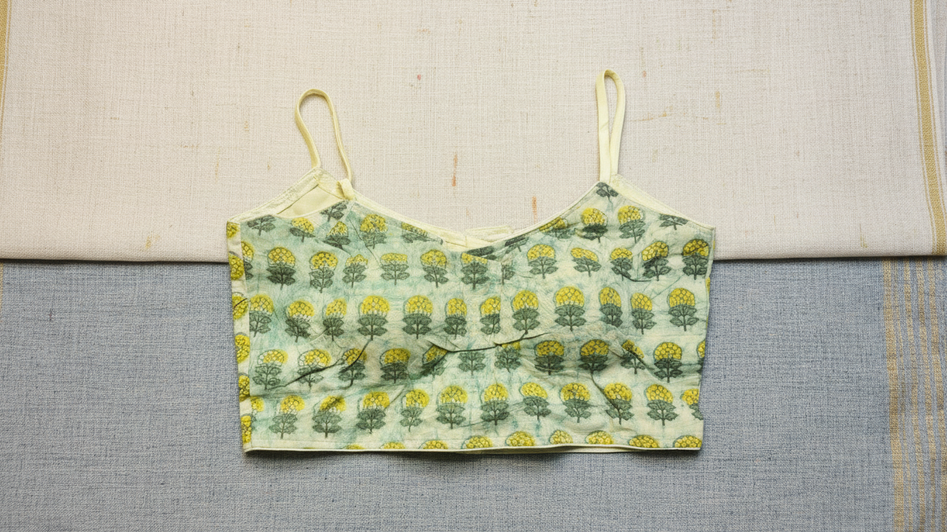 Sutraa Soft Cotton Blouse - Green