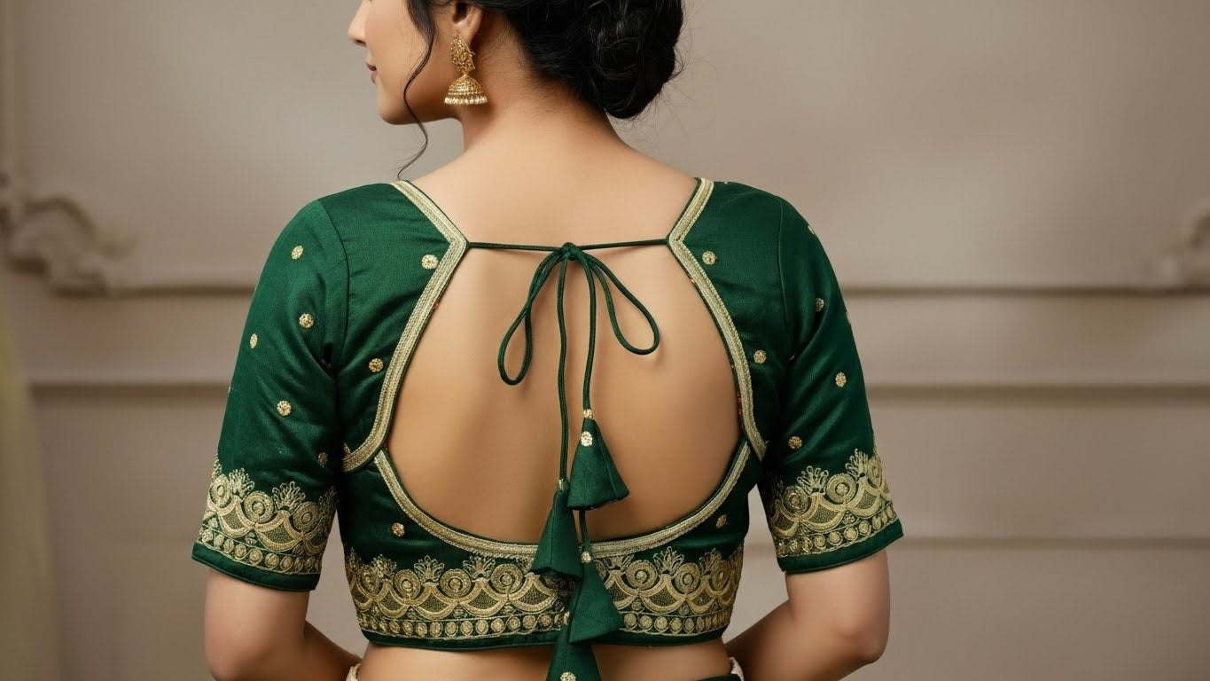 Anvika Silk Blouse - Emerald