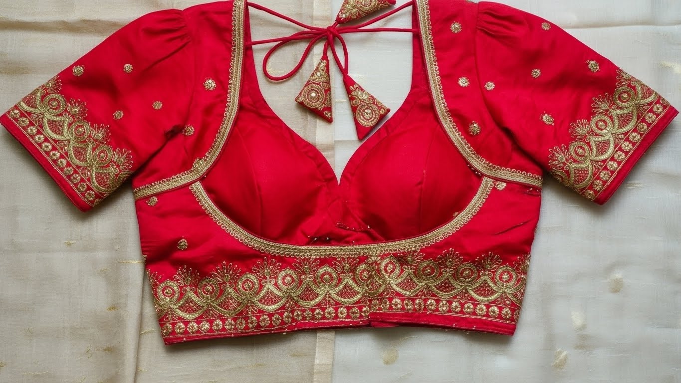 Anvika Silk Blouse - Red